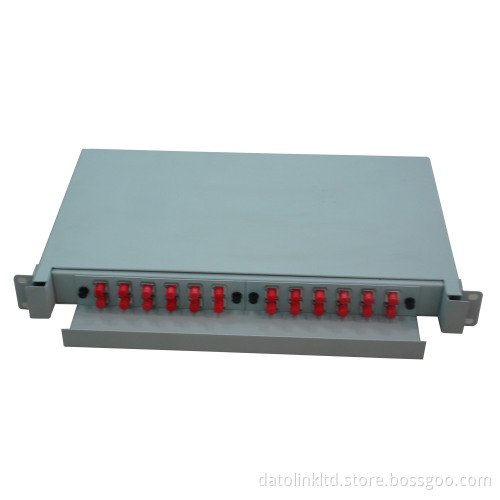 Fiber Optic Slidable Rack Mount Type Patch Panel 24 Cores